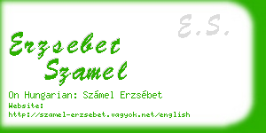 erzsebet szamel business card